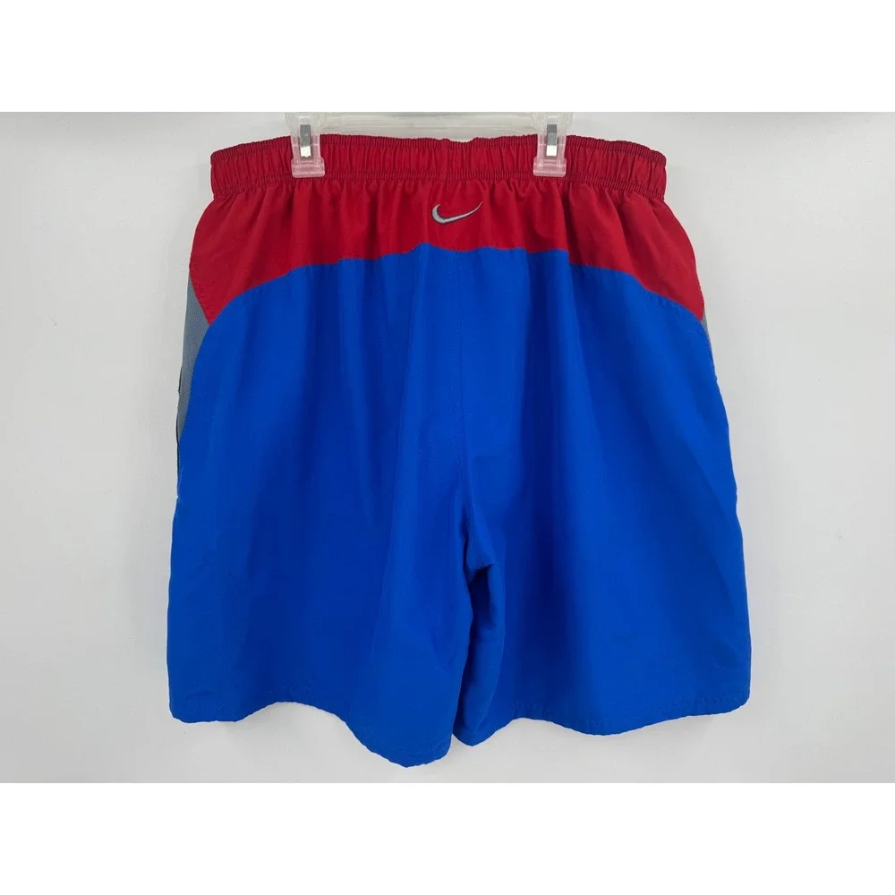 Vintage Nike Mens XL Blue Red Swim Trunks Board Shorts Mesh‎ Lined NESS6350 425